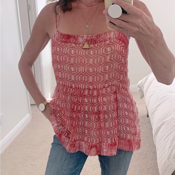 Isabel Marant ÉTOILE Printed Silk Strappy Tank Top- FRENCH SZ 40 (M) - Picture 7 of 15